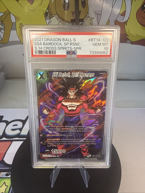2021 DBS Cross Spirits BT14 122 SS4 Bardock Spirit Resonance SPR PSA 10