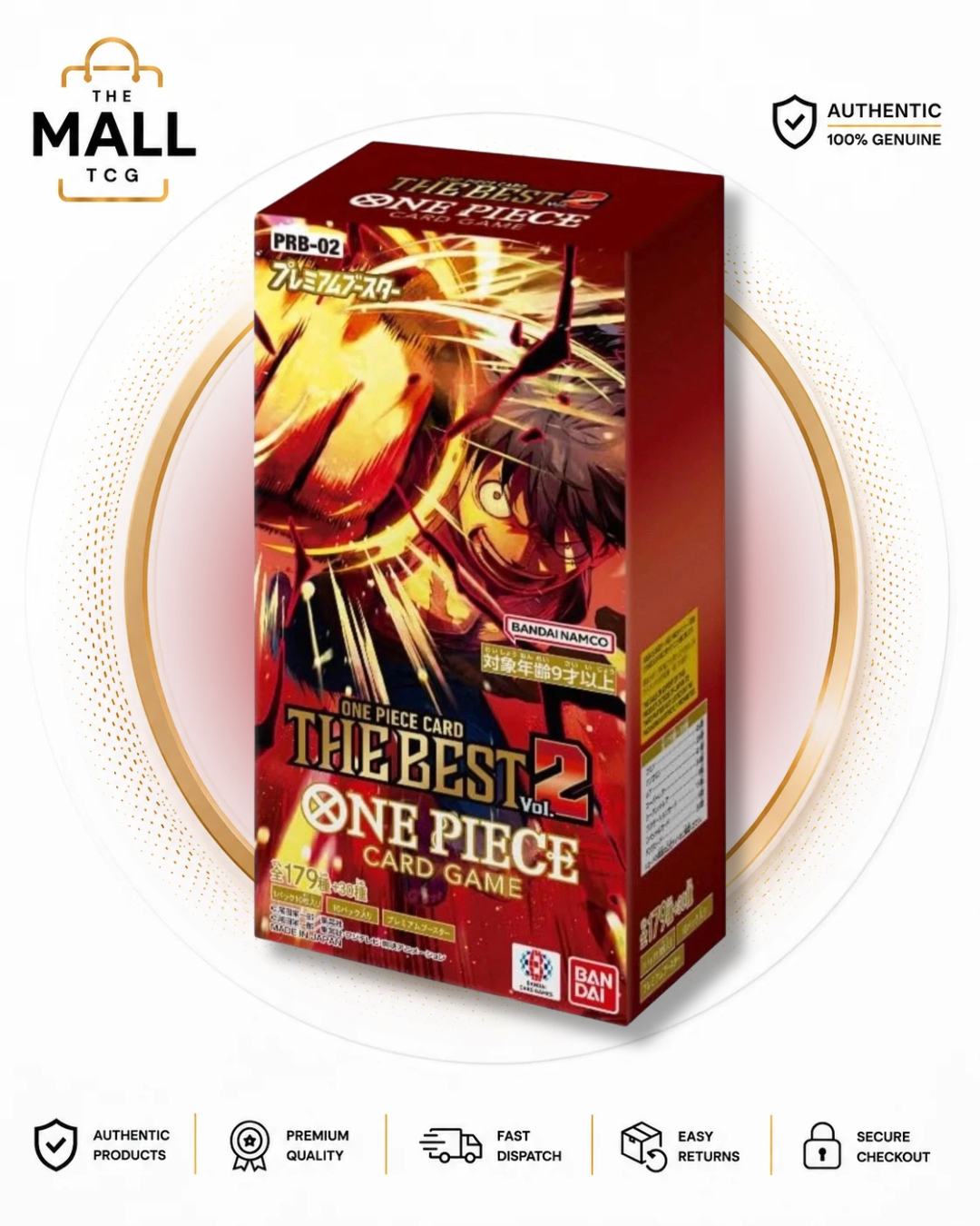 PRB02 The Best Japanese Booster Box One Piece Card Game Factory Sealed