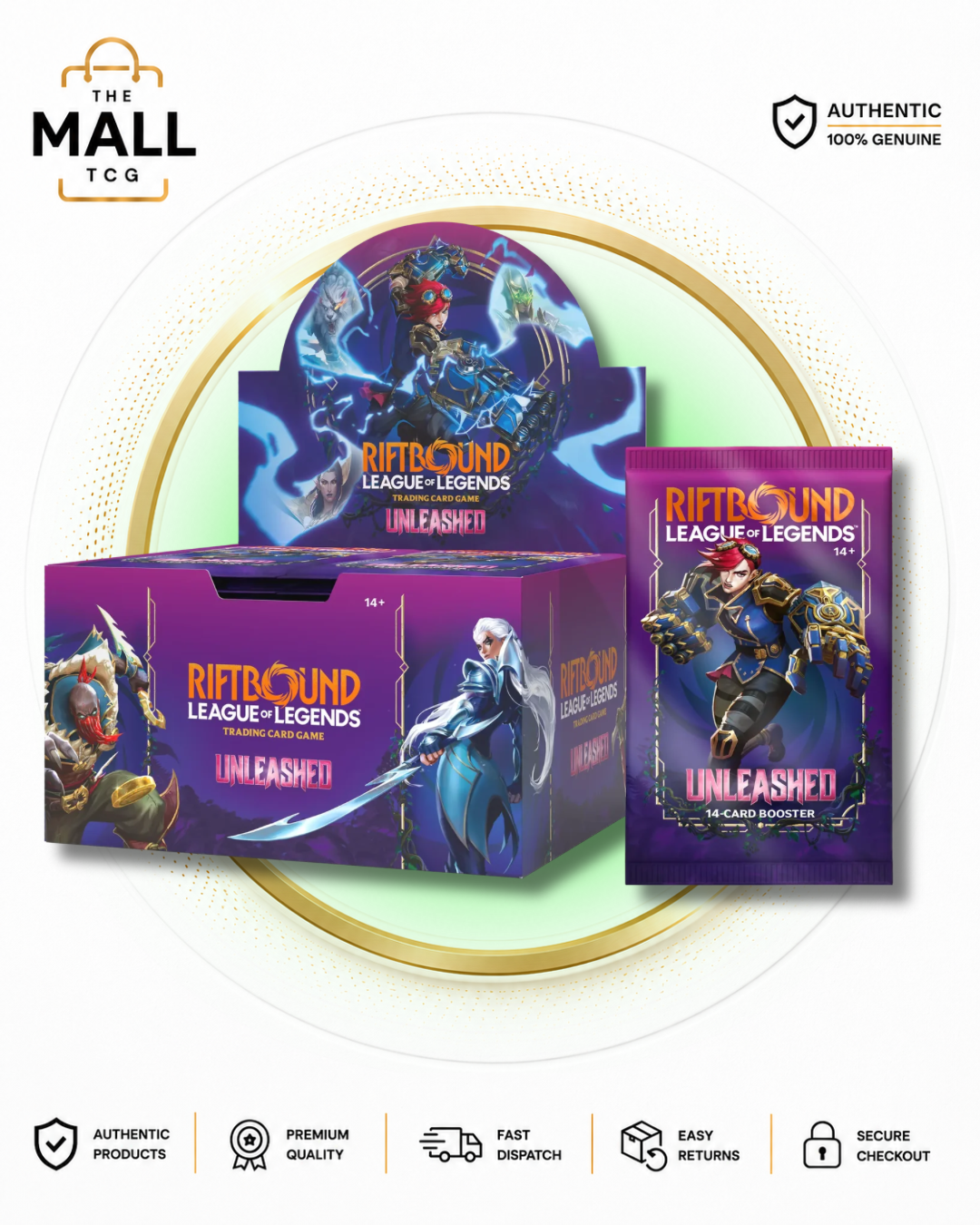 Riftbound League of Legends Unleashed Booster Box English Trading Card Game Factory Sealed