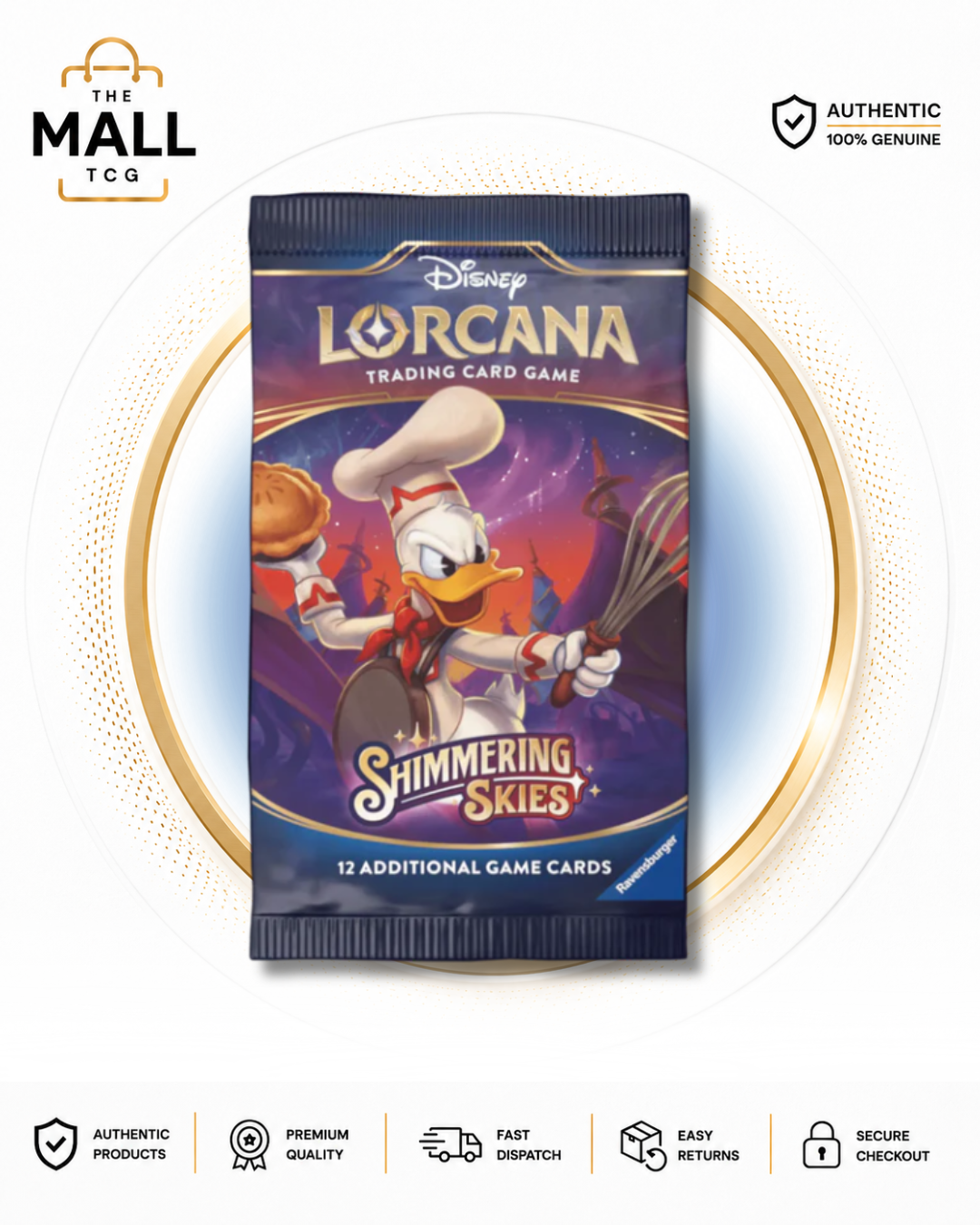 Disney Lorcana Shimmering Skies Booster Pack English Edition Factory Sealed