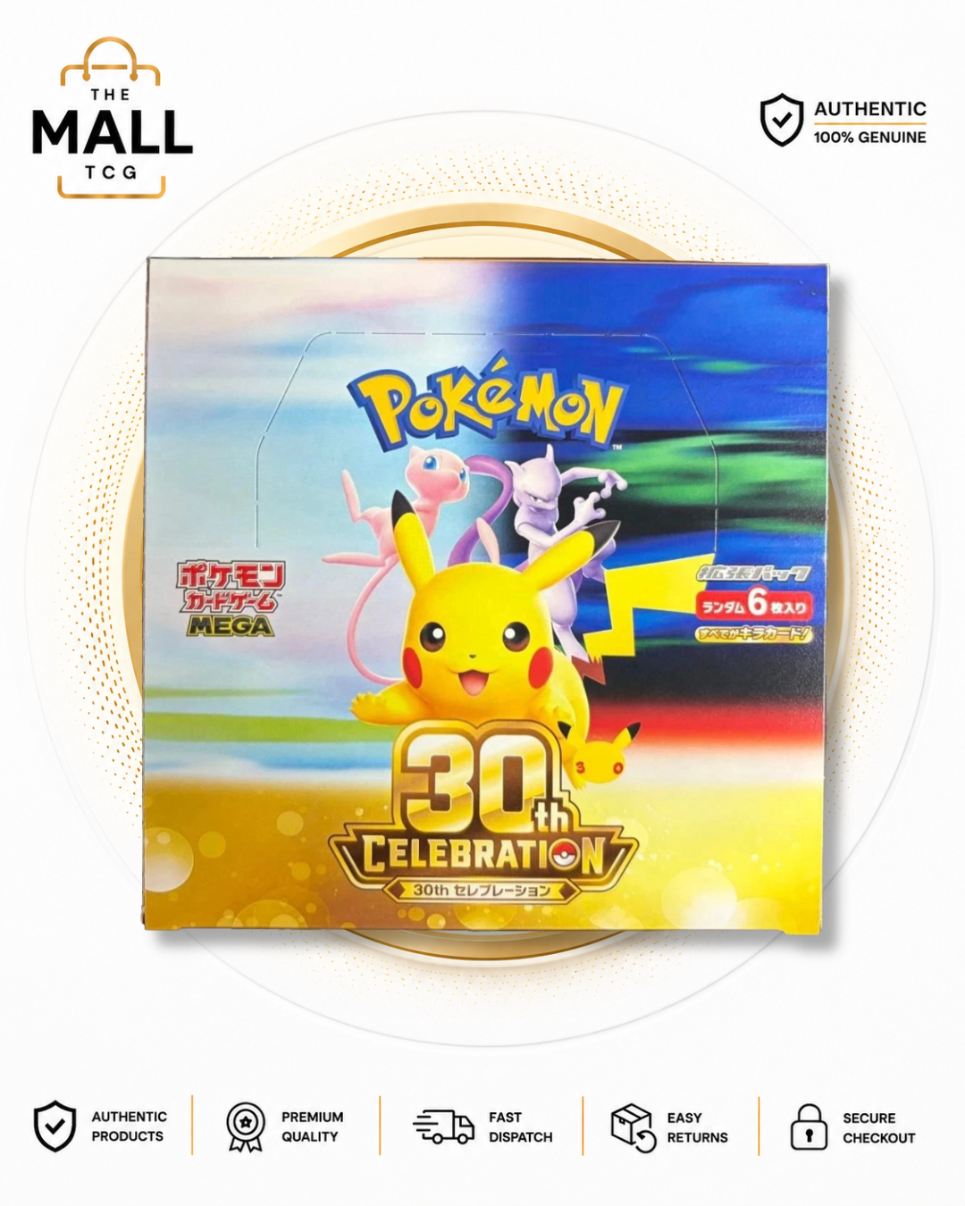 PREORDER Pokémon 30th Anniversary Japanese Booster Box | No Shrink (shipped 24th)