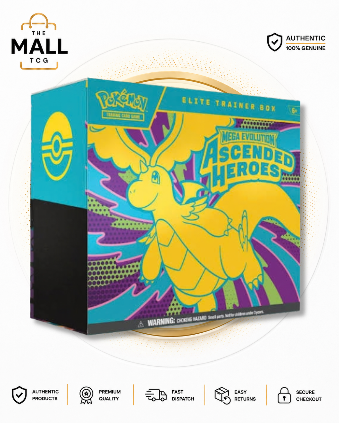 Pokémon TCG Mega Evolution Ascended Heroes English Elite Trainer Box ETB with N's Zekrom promo and 9 booster packs