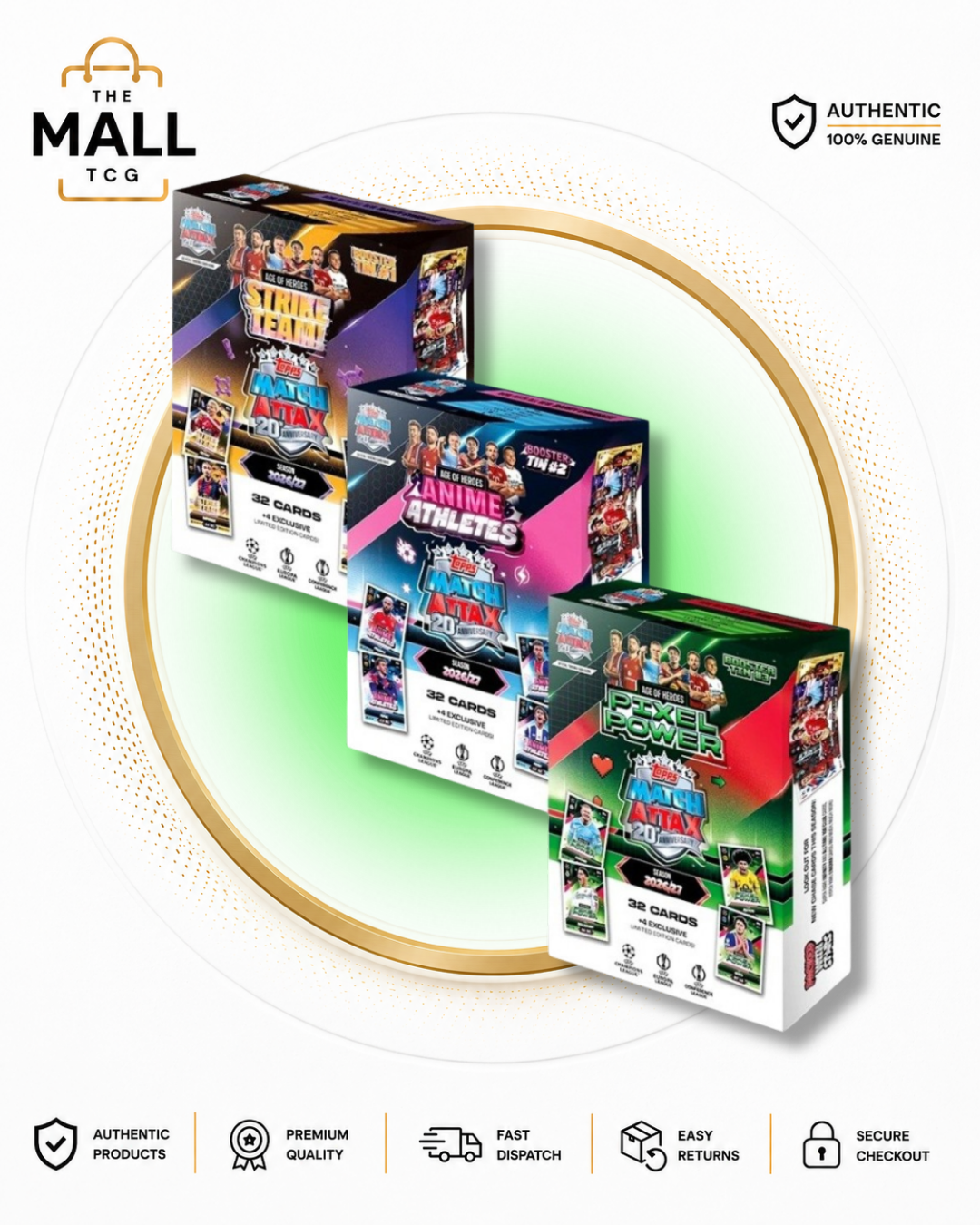 Topps Match Attax UCC 2026/27 20th Anniversary Mini Tin | 36 Cards