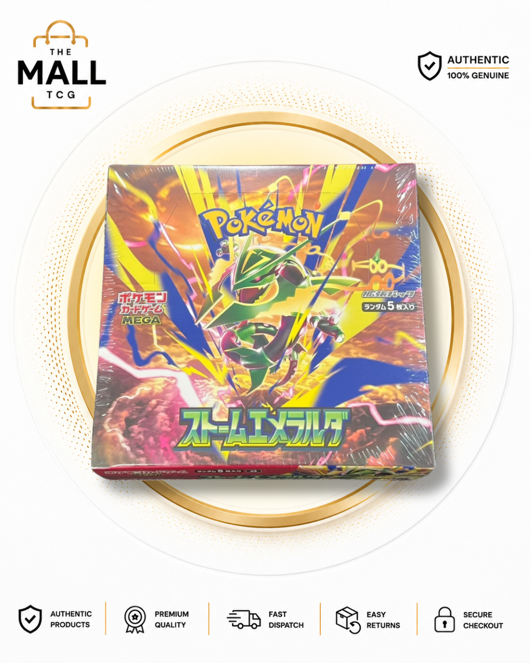 Pokémon M6 Storm Esmeralda Japanese Booster Box Factory Sealed 30 Booster Packs 5 Cards Per Pack