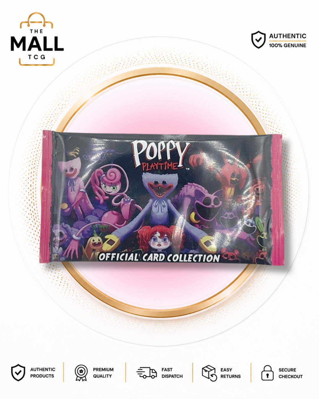 Poppy Playtime Collectible Trading Cards English Factory Sealed Booster Pack Containing 5 Cards
