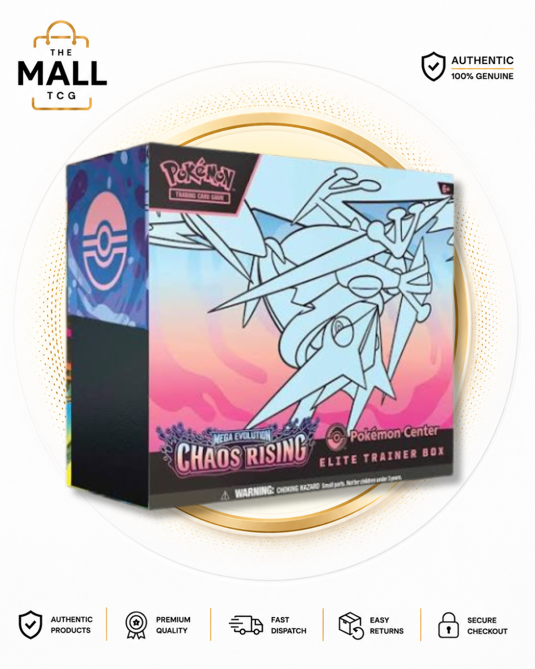 Pokémon TCG Mega Evolution Chaos Rising Pokémon Center Elite Trainer Box With Magnetic Acrylic Display Case