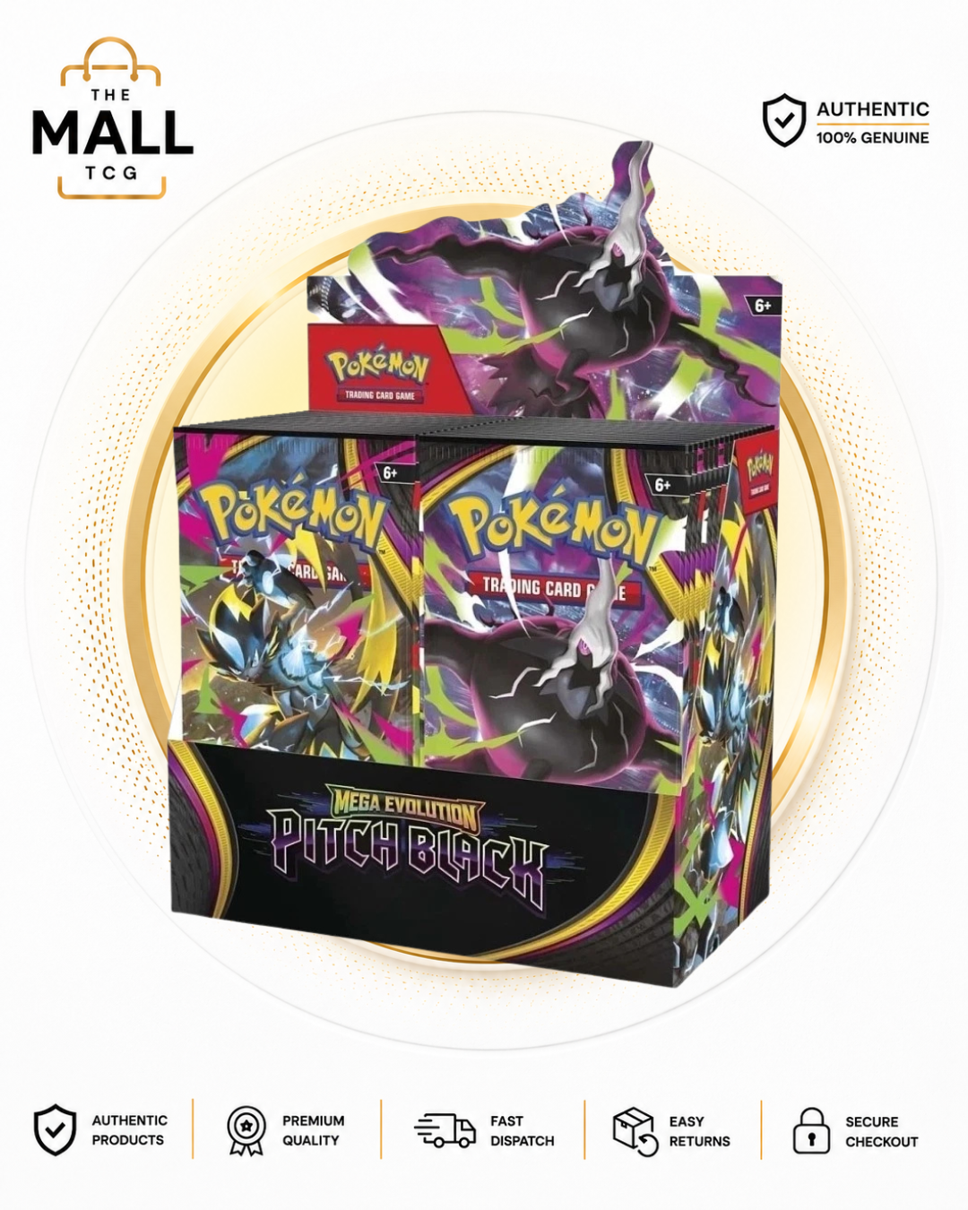 Pokémon TCG Mega Evolution Pitch Black English Factory Sealed Booster Box With 36 Booster Packs