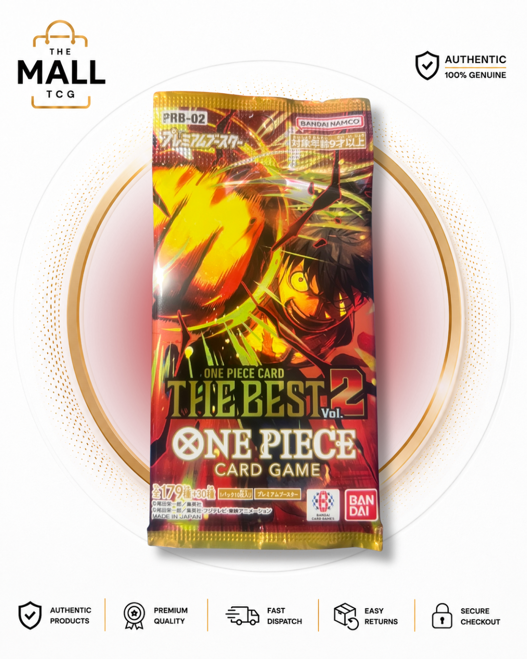 ONE PIECE Card Game PRB-02 Japanese Premium Booster Pack containing 10 cards