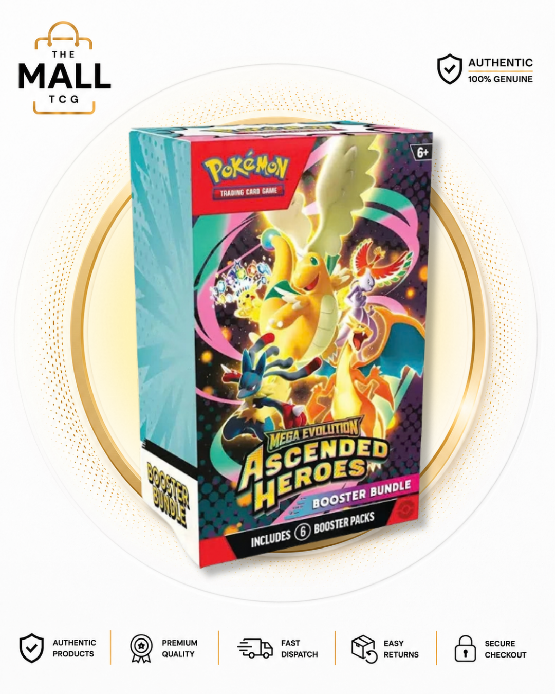 Pokémon Ascended Heroes Booster Bundle | 6 Packs | English