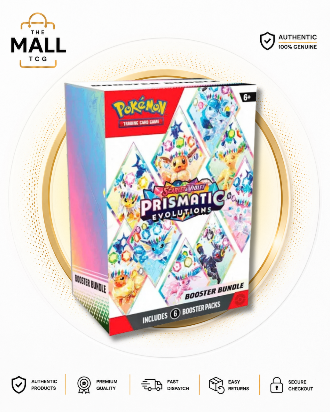 Pokémon Prismatic Evolutions Booster Bundle | 6 Packs | English