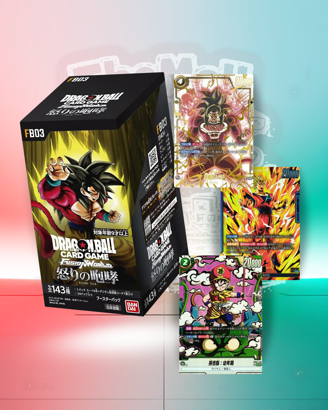 FB03 Raging Roar Japanese Booster Box Dragon Ball Fusion World Factory Sealed
