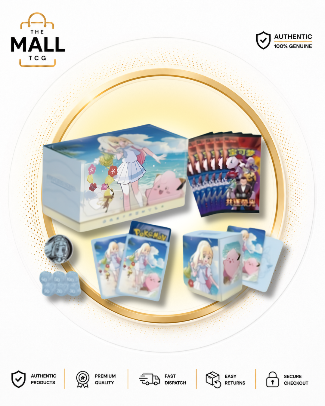 Pokémon Chasing Glory Together Lillie’s Battle Box Simplified Chinese Factory Sealed With Jumbo Booster Box Sleeves Deck Box Coin And Dice