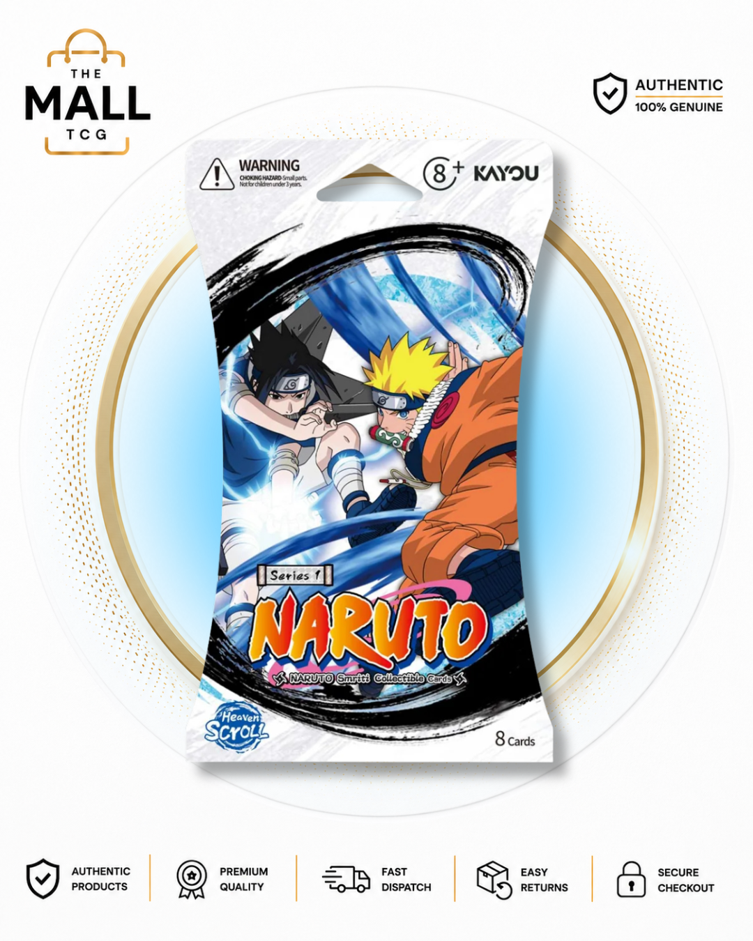 Naruto Smriti Heaven Scroll English Blister Pack Factory Sealed 8 Collectible Cards